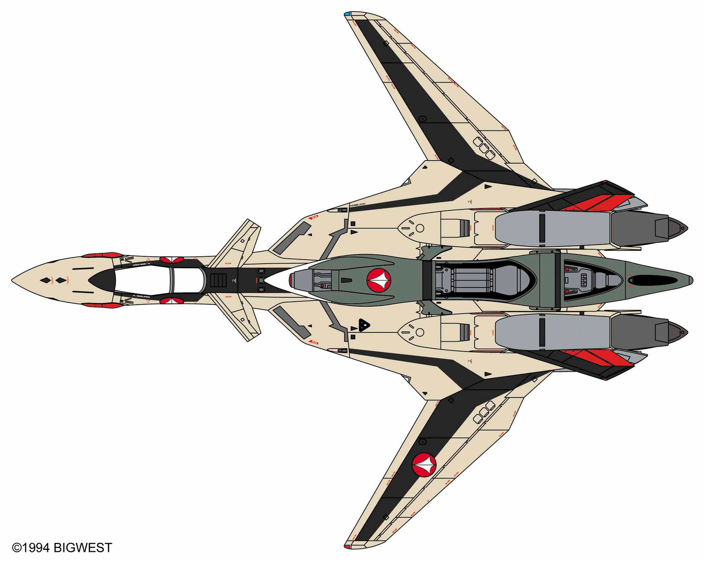 Macross Plus YF-19 w/Fast Pack & Fold Booster 1/72 Scale Model Kit