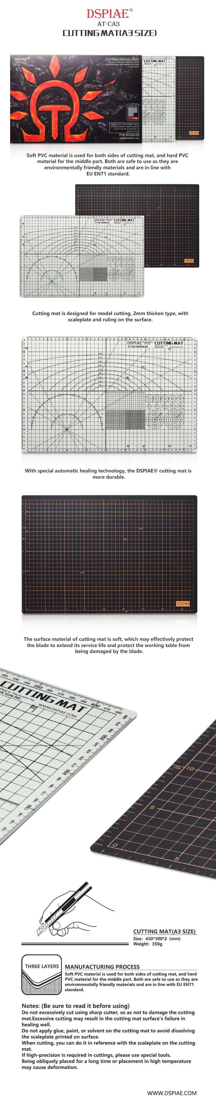 DSPIAE A3 Cutting Mat