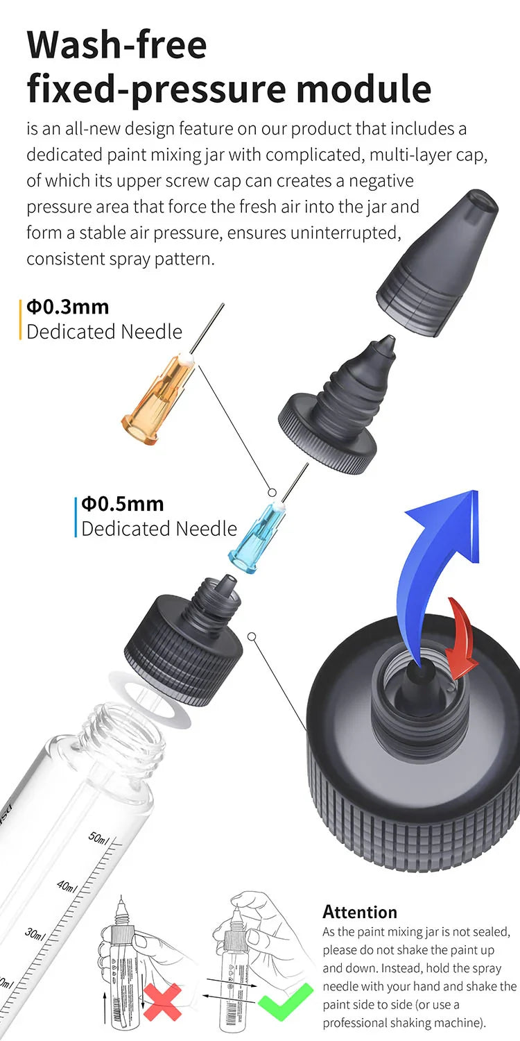 DSPIAE Wash-Free Airbrush STARTER SET