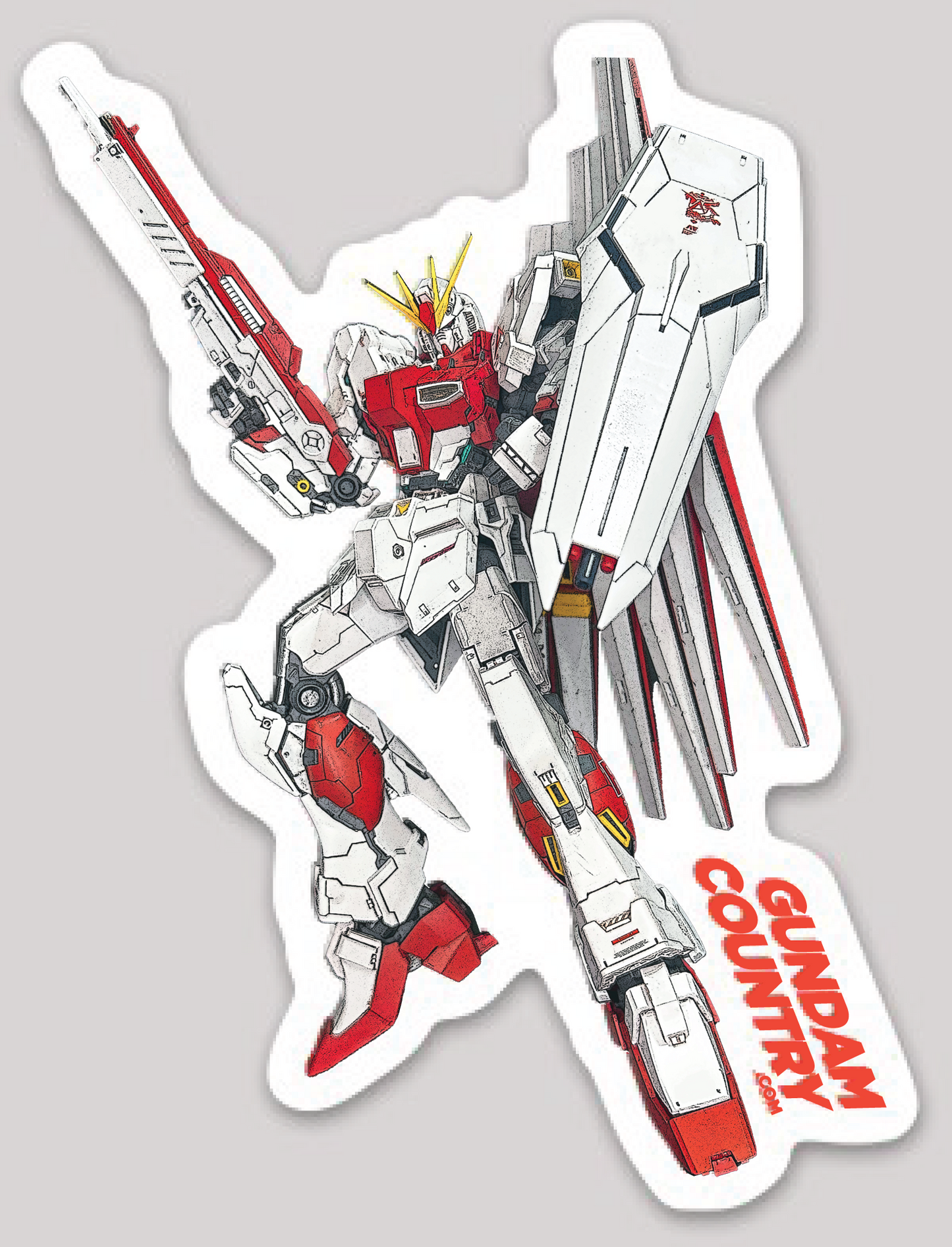 Nu Gundam "Red Custom" Large Sticker