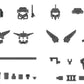 30MM 1/144 Option Parts Set 6 (Customizeable Head A) Accessory Set