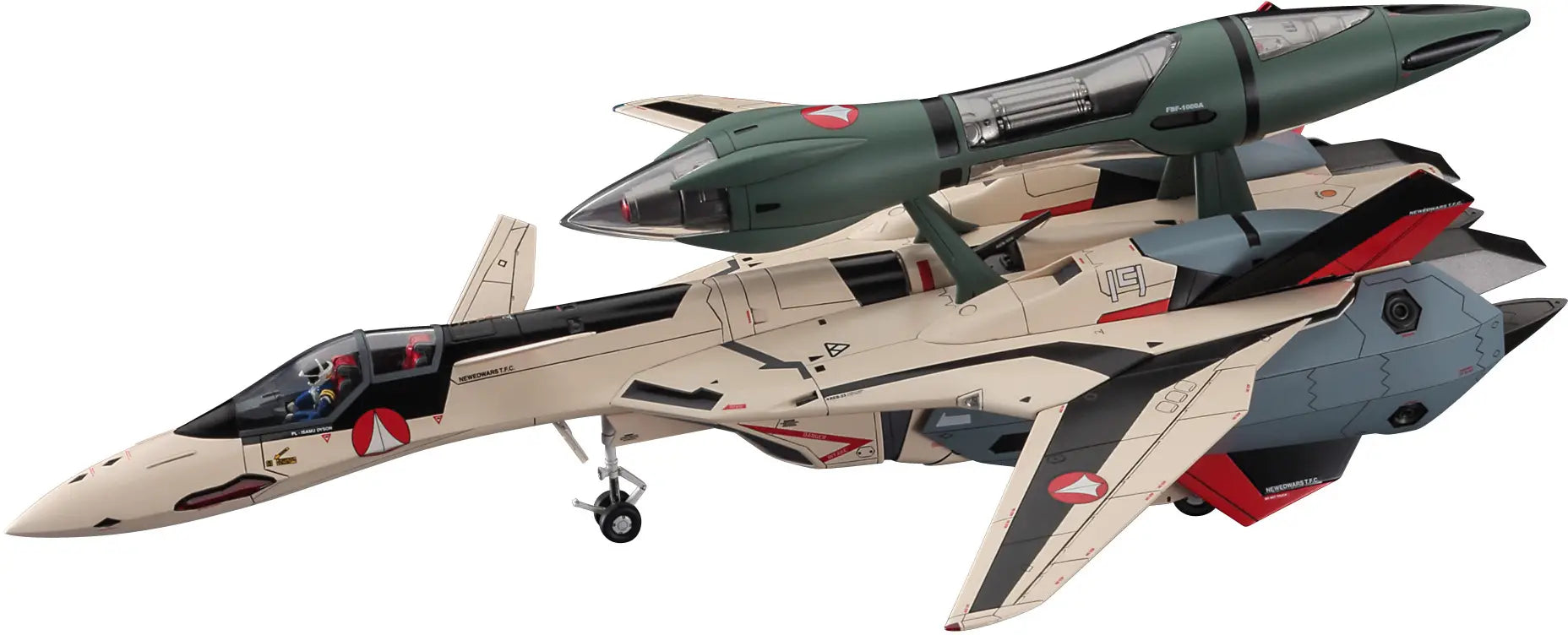 Macross Plus YF-19 w/Fast Pack & Fold Booster 1/72 Scale Model Kit