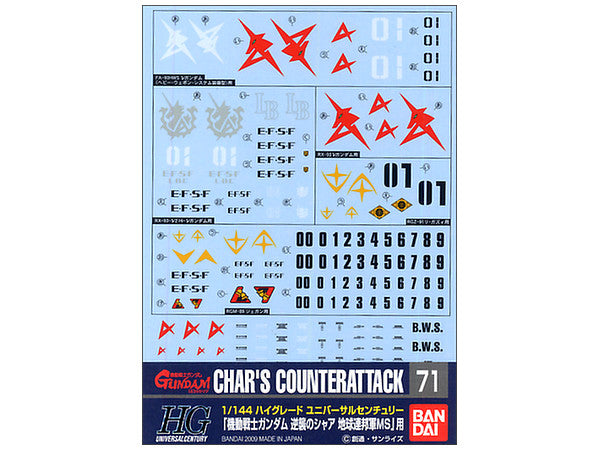 GD-71 EFSF Char's Counterattack Ver. Decal
